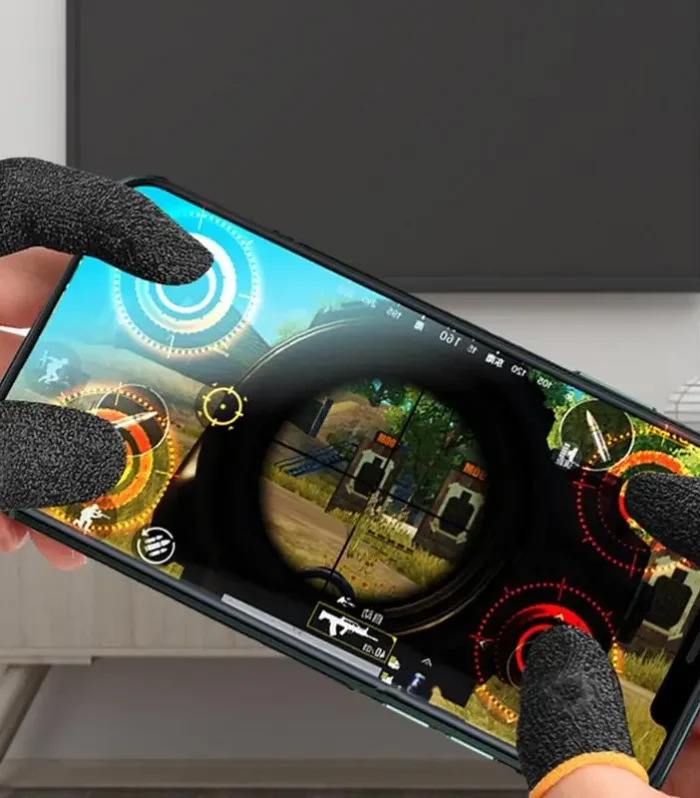 Video Game Finger Sleeves Mobile Phone Game Thumb Finger Protector Nonslip Anti-sweat Carbon Fiber Thumb Sleeve for Touch Screen